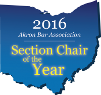 2016 Akron Bar Association Section Chair of the Year